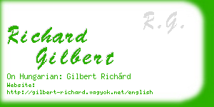 richard gilbert business card